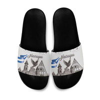 Nicaragua Leon Cathedral Slide Sandals Motmot with Plumeria Style - Wonder Print Shop