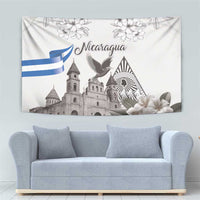 Nicaragua Leon Cathedral Tapestry Motmot with Plumeria Style - Wonder Print Shop