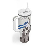 Nicaragua Leon Cathedral Tumbler With Handle Motmot with Plumeria Style - Wonder Print Shop
