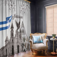 Nicaragua Leon Cathedral Window Curtain Motmot with Plumeria Style - Wonder Print Shop