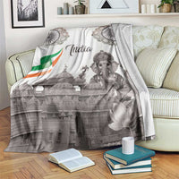 India Ganesha and Akshardham Blanket Lord Ganpati Lotus Flag Style - Wonder Print Shop
