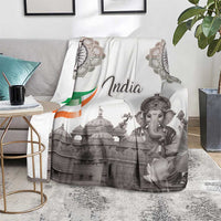 India Ganesha and Akshardham Blanket Lord Ganpati Lotus Flag Style - Wonder Print Shop
