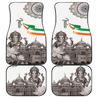 India Ganesha and Akshardham Car Mats Lord Ganpati Lotus Flag Style - Wonder Print Shop
