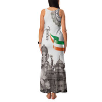 India Ganesha and Akshardham Family Matching Tank Maxi Dress and Hawaiian Shirt Lord Ganpati Lotus Flag Style - Wonder Print Shop