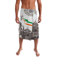 India Ganesha and Akshardham Lavalava Lord Ganpati Lotus Flag Style - Wonder Print Shop