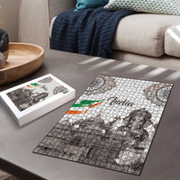 India Ganesha and Akshardham Puzzle Lord Ganpati Lotus Flag Style - Wonder Print Shop