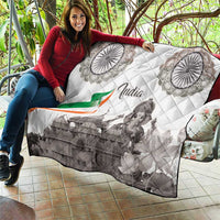 India Ganesha and Akshardham Quilt Lord Ganpati Lotus Flag Style - Wonder Print Shop