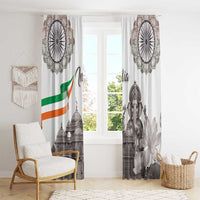 India Ganesha and Akshardham Window Curtain Lord Ganpati Lotus Flag Style - Wonder Print Shop