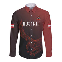 Custom World Football 2026 Austria Long Sleeve Button Shirt Das Team Go Champions Red Version
