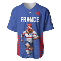 Custom Rugby France Baseball Jersey XV de France Gallic Rooster Mascot