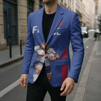 Custom Rugby France Blazer XV de France Gallic Rooster Mascot