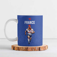 Custom Rugby France Ceramic Mug XV de France Gallic Rooster Mascot