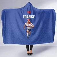 Rugby France Hooded Blanket XV de France Gallic Rooster Mascot