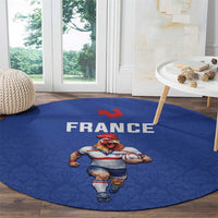 Rugby France Round Carpet XV de France Gallic Rooster Mascot