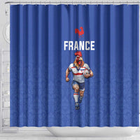 Rugby France Shower Curtain XV de France Gallic Rooster Mascot