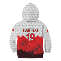 Switzerland Ice Hockey Custom Kid Hoodie Swiss Shield Alps Art