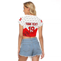 Switzerland Ice Hockey Custom Raglan Cropped T Shirt Swiss Shield Alps Art
