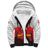 Switzerland Ice Hockey Custom Sherpa Hoodie Swiss Shield Alps Art