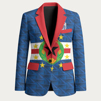 Cabo Verde Tubaroes Azuis Historic Debut 2026 Blazer Cape Verde Past and Present Flag Motif