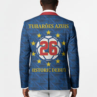 Cabo Verde Tubaroes Azuis Historic Debut 2026 Blazer Cape Verde Past and Present Flag Motif