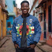 Cabo Verde Tubaroes Azuis Historic Debut 2026 Bomber Jacket Cape Verde Past and Present Flag Motif