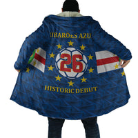Cabo Verde Tubaroes Azuis Historic Debut 2026 Cloak Cape Verde Past and Present Flag Motif