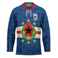 Cabo Verde Tubaroes Azuis Historic Debut 2026 Hockey Jersey Cape Verde Past and Present Flag Motif