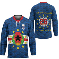 Cabo Verde Tubaroes Azuis Historic Debut 2026 Hockey Jersey Cape Verde Past and Present Flag Motif