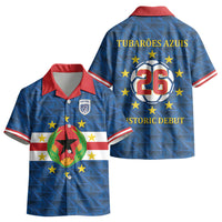 Cabo Verde Tubaroes Azuis Historic Debut 2026 Kid Hawaiian Shirt Cape Verde Past and Present Flag Motif