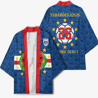Cabo Verde Tubaroes Azuis Historic Debut 2026 Kimono Cape Verde Past and Present Flag Motif