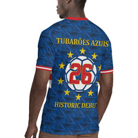 Cabo Verde Tubaroes Azuis Historic Debut 2026 Rugby Jersey Cape Verde Past and Present Flag Motif