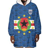 Cabo Verde Tubaroes Azuis Historic Debut 2026 Wearable Blanket Hoodie Cape Verde Past and Present Flag Motif
