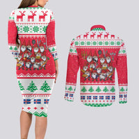 Iceland Christmas Couples Matching Long Sleeve Bodycon Dress and Long Sleeve Button Shirt Icelandic Yule Lads LT19