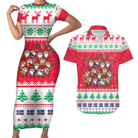Iceland Christmas Couples Matching Short Sleeve Bodycon Dress and Hawaiian Shirt Icelandic Yule Lads LT19