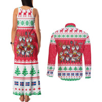 Iceland Christmas Couples Matching Tank Maxi Dress and Long Sleeve Button Shirt Icelandic Yule Lads LT19