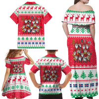 Iceland Christmas Family Matching Off Shoulder Maxi Dress and Hawaiian Shirt Icelandic Yule Lads LT19