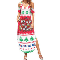 Iceland Christmas Family Matching Summer Maxi Dress and Hawaiian Shirt Icelandic Yule Lads LT19