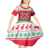 Iceland Christmas Kid Short Sleeve Dress Icelandic Yule Lads LT19