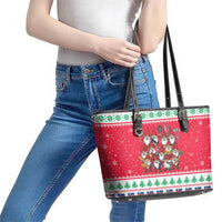 Iceland Christmas Leather Tote Bag Icelandic Yule Lads - Wonder Print Shop