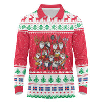 Iceland Christmas Long Sleeve Polo Shirt Icelandic Yule Lads LT19