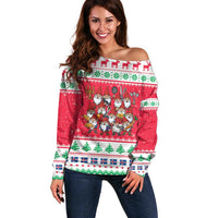 Iceland Christmas Off Shoulder Sweater Icelandic Yule Lads LT19