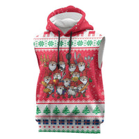 Iceland Christmas Sleeveless Hoodie Icelandic Yule Lads LT19