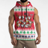 Iceland Christmas Sleeveless Hoodie Icelandic Yule Lads LT19
