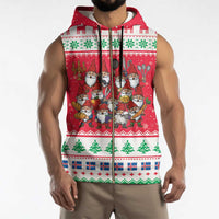Iceland Christmas Sleeveless Zip Hoodie Icelandic Yule Lads LT19