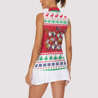 Iceland Christmas Women Sleeveless Polo Shirt Icelandic Yule Lads LT19