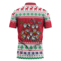 Iceland Christmas Zipper Polo Shirt Icelandic Yule Lads LT19