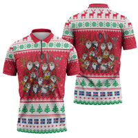 Iceland Christmas Zipper Polo Shirt Icelandic Yule Lads LT19