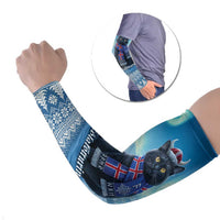 Iceland Christmas Arm Sleeves Icelandic Yule Cat - Wonder Print Shop