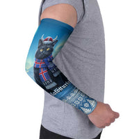 Iceland Christmas Arm Sleeves Icelandic Yule Cat - Wonder Print Shop