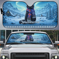 Iceland Christmas Auto Sun Shade Icelandic Yule Cat - Wonder Print Shop